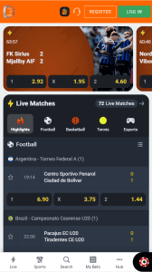 Betano Sportsbook Mobile Website screenshot